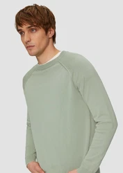 QS Strickpullover Garment Dye Khaki/Hellgrün/Grün