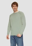 QS Strickpullover Garment Dye Khaki/Hellgrün/Grün