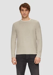 QS Strickpullover Khaki/Beige/Braun