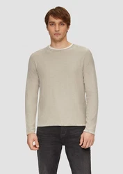 QS Strickpullover Khaki/Beige/Braun