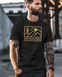 Neverless Print-Shirt Herren T-Shirt Outdoor Grafik Line Art Berge Natur 