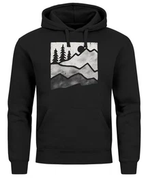 Hoodie Hoodie Herren Berge Natur Outdoor Printshirt Aufdruck Wandern Mnner