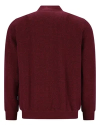 Hajo Sweatjacke mit Eingriffstaschen Dunkelrot/Bordeaux/Rot
