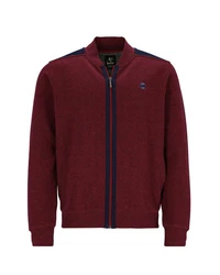 Hajo Sweatjacke mit Eingriffstaschen Dunkelrot/Bordeaux/Rot