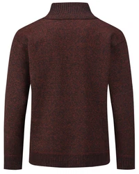 Allthemen Cardigan Gefttert Cardigan Grobstrick Pullover Warm bergangsjacke Dunkelrot/Bordeaux/Braun