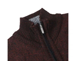 Allthemen Cardigan Gefttert Cardigan Grobstrick Pullover Warm bergangsjacke Dunkelrot/Bordeaux/Braun