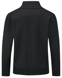 Allthemen Cardigan Gefttert Cardigan Grobstrick Pullover Warm bergangsjacke Dunkelblau/Schwarz