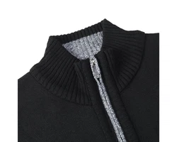 Allthemen Cardigan Gefttert Cardigan Grobstrick Pullover Warm bergangsjacke Dunkelblau/Schwarz