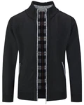 Allthemen Cardigan Gefttert Cardigan Grobstrick Pullover Warm bergangsjacke Dunkelblau/Schwarz