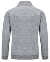 Allthemen Cardigan Gefttert Cardigan Grobstrick Pullover Warm bergangsjacke Grau/Hellgrau/Dunkelgrau/Dunkelblau