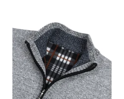 Allthemen Cardigan Gefttert Cardigan Grobstrick Pullover Warm bergangsjacke Grau/Hellgrau/Dunkelgrau/Dunkelblau