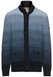 camel active Sweatshirt Strickjacke Dunkelblau/Grau/Blau/Hellblau