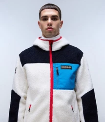 Napapijri Fleecejacke Yupik Fzh Dunkelblau/Mischfarben/Weiß/Creme