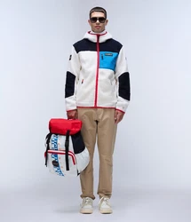 Napapijri Fleecejacke Yupik Fzh Dunkelblau/Mischfarben/Weiß/Creme