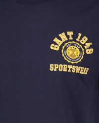 Gant T-Shirt CREST GRAPHIC Regular Fit Dunkelblau/Blau