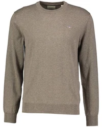 Gant Herren Strickpullover dunkel haselnuss melange