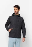 Jack Wolfskin Fleecejacke TANNENSPUR HOODED JKT Dunkelgrau/Grau/Dunkelblau/Schwarz