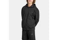 Adidas Sportswear Kapuzensweatshirt SZN FL FZ Schwarz/Hellblau/Dunkelgrau