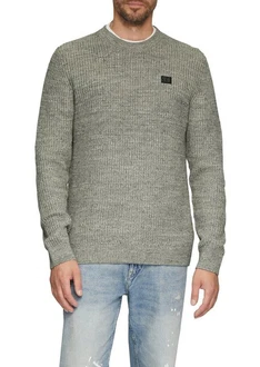 s.Oliver Strickpullover mit Crew Neck Rippblende