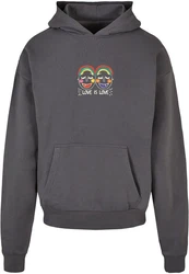 Merchcode Kapuzensweatshirt Love Figures Oversized Hoody Dunkelgrau/Grau/Hellgrau/Mischfarben