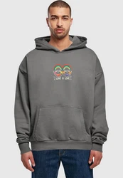 Merchcode Kapuzensweatshirt Love Figures Oversized Hoody Dunkelgrau/Grau/Hellgrau/Mischfarben