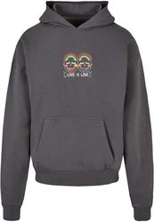 Merchcode Kapuzensweatshirt Love Figures Oversized Hoody Dunkelgrau/Grau/Hellgrau/Mischfarben