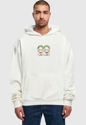 Merchcode Kapuzensweatshirt Love Figures Oversized Hoody Weiß/Creme/Beige/Mischfarben