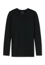 Schiesser Langarmshirt Schwarz/schwarz