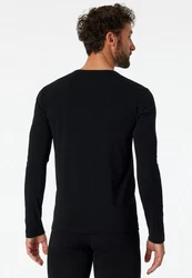 Schiesser Langarmshirt Schwarz/schwarz