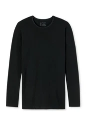 Schiesser Langarmshirt Schwarz/schwarz