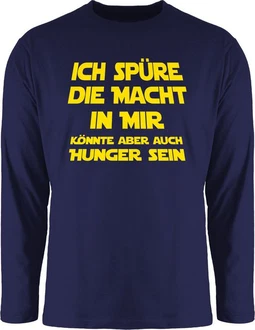 Shirtracer Rundhalsshirt Ich spüre die Macht in mir könnte aber auch Hunger sein Sprüche Statement mit Spruch Shirtracer Rundhalsshirt Ich spüre die Macht in mir könnte aber auch Hunger sein Sprüche Statement mit Spruch