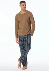 Schiesser Pyjamahose Khaki/Beige/Braun