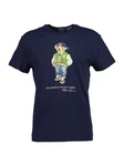 Polo Ralph Lauren Kurzarmshirt T-Shirt mit POLO BEAR Dunkelblau/Blau/Fliederfarben