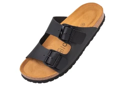 Palado Korfu Pantolette Herren Schwarz/Beige/Hellblau