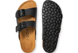 Palado Korfu Pantolette Herren Schwarz/Beige/Hellblau
