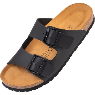 Palado Korfu Pantolette Herren Schwarz/Beige/Hellblau