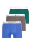 Tommy Hilfiger Underwear Trunk 3P TRUNK mit Logoschriftzug Blau/Mischfarben/Türkis/Grau