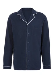 s.Oliver Pyjama (2-teiliges Set) klassischer Schnitt Dunkelblau/Blau