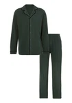 s.Oliver Pyjama (2-teiliges Set) klassischer Schnitt Grün/Dunkelgrün