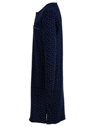 Henry Terre Nachthemd Thermo Dunkelblau/Blau