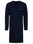 Henry Terre Nachthemd Thermo Dunkelblau/Blau