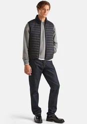 United Colors of Benetton Steppweste mit Zipper-Taschen Dunkelgrau/Dunkelblau/Hellgrau/Grau/Schwarz