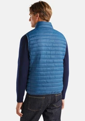 United Colors of Benetton Steppweste mit Zipper-Taschen Blau/Hellblau/Dunkelblau