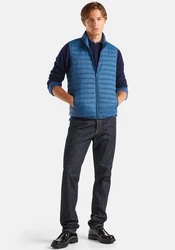 United Colors of Benetton Steppweste mit Zipper-Taschen Blau/Hellblau/Dunkelblau