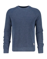 Gant Rundhalspullover WASHED RIB C-NECK Blau/Dunkelblau/Grau/Hellblau