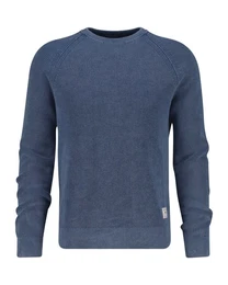 Rundhalspullover WASHED RIB C-NECK in verwaschener Optik