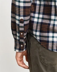 Gant Langarmhemd REG FLANNEL PLAID SHIRT braun