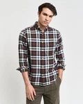 Gant Langarmhemd REG FLANNEL PLAID SHIRT braun
