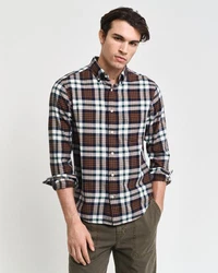 Gant Langarmhemd REG FLANNEL PLAID SHIRT braun