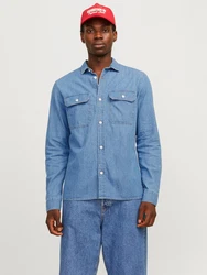 Jack & Jones Hemd JJETravis Hellblau/Blau